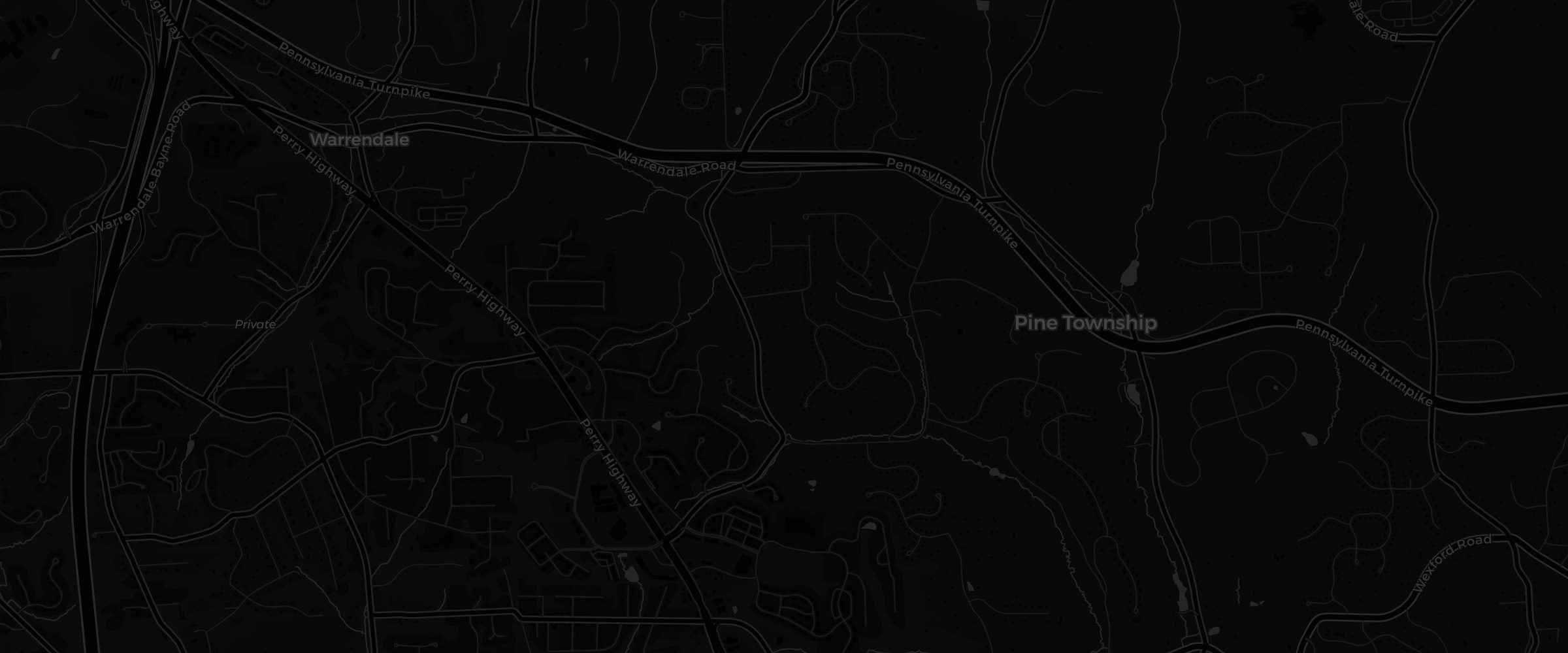 Map showing Pine Township, PA and the Wexford Detail shop on Route 19